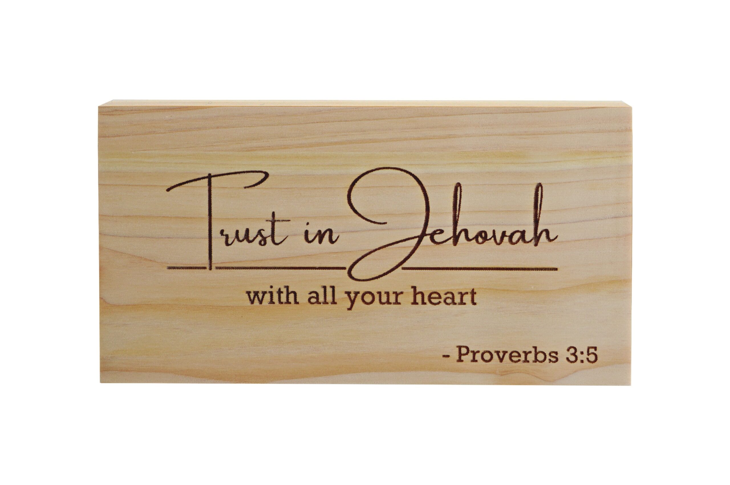 檜の聖句プレート 英語 格言3章5節 – Northland